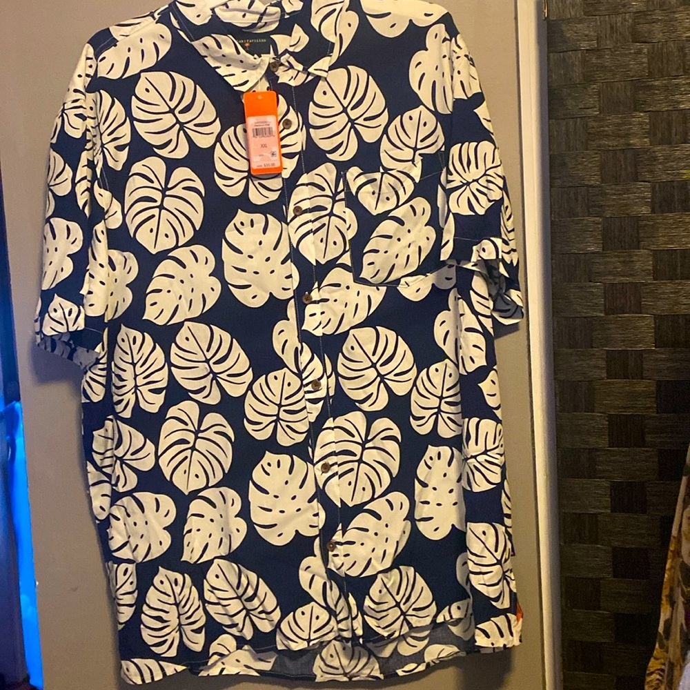 NWT Mens margaritaville tropical Hawaiian casual button down size XXL